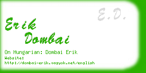 erik dombai business card